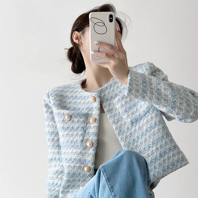 Демисезонная стеганая куртка, стиль Chanel, французский стиль
