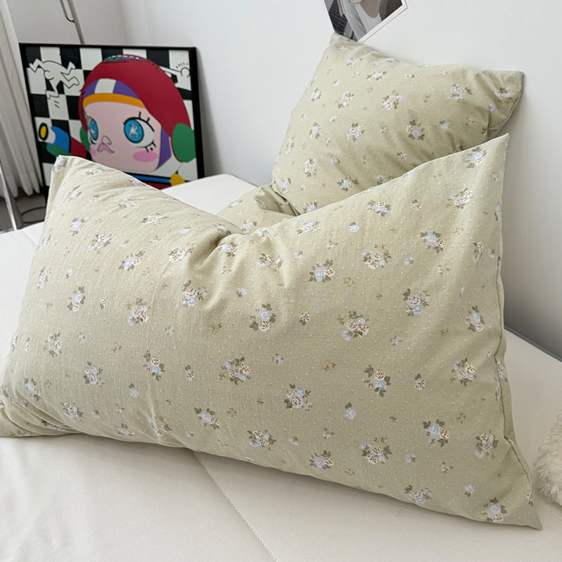 単品/シンプルなカラフルな小さな水玉模様の雲のようなニット二重糸の交換用シングル枕カバー 48*74 コアなし|undefined