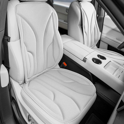 Four Seasons Pad | Non-Slip, Direct Sales from the Manufacturer - off-white-seat-cushion-backrest-1-set-luxurious-anti-fouling-leather-latex-cotton-core-not-tired-after-sitting-for-a-long-time