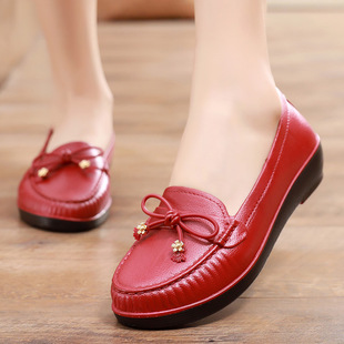 Single-layer shoes women's four seasons casual shoes flat non-slip soft bottom plastic rubber shoes bow kitchen work shoes waterproof rain boots