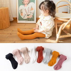 兒童連褲襪春秋豎條紋寶寶打底襪子中小童連腳女童打底褲