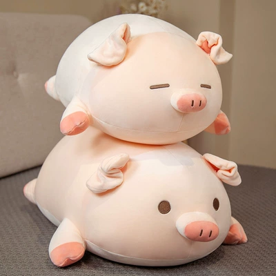 Cute Pig Plush Toy, Lying Pig Doll, Super Soft Pillow for Sleeping on the Bed, Birthday Gift for Men and Women