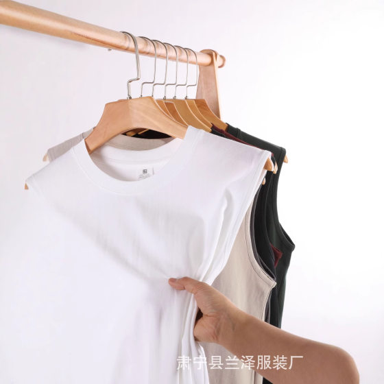 Strict selection of summer tide outdoor breathable fitness sports leisure sleeveless waistcoat T-shirt cotton sweat-absorbent bottoming vest