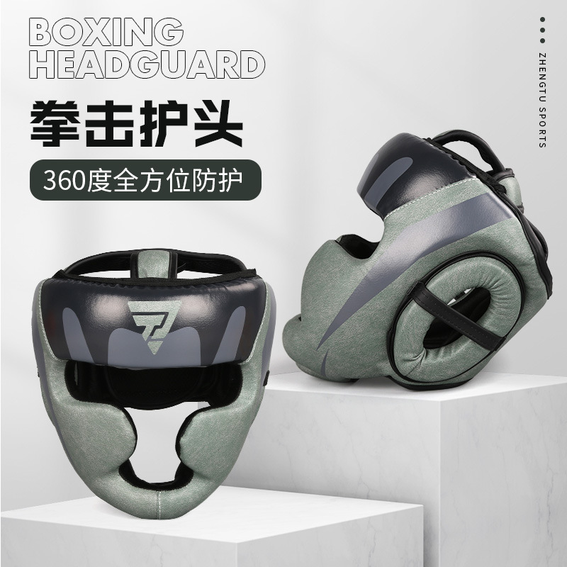 Casco de boxeo Ceiling Protector de cabeza engrosado Muay Thai Cara de mono Entrenamiento de lucha para adultos Protector Sanda