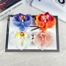蝴蝶兰仿真花  高品质3D打印胶片蝴蝶兰花头风吕敷伴手礼婚庆发夹