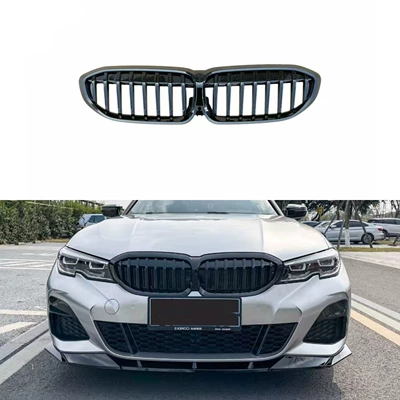 BMW 3 Seriyası G20/G28 tək/iki xətli parlaq qara ön barmaqlıq dəyişdirilmiş dəst