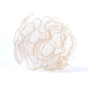 Hilado de pulverización-borde dorado Blanco 28cm * 4,5 yardas/bolsa