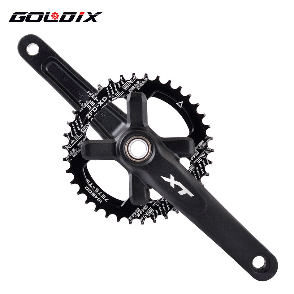 GOLDIX bicicleta de montaña hueco integrado Placa de diente 11 velocidad positivo y negativo placa única izquierda y derecha XT cuatro garra manivela 170175MM