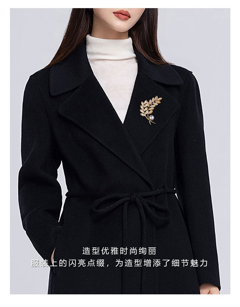 轻奢风优雅猫眼石麦穗胸针小众高级感精致植物胸花新百