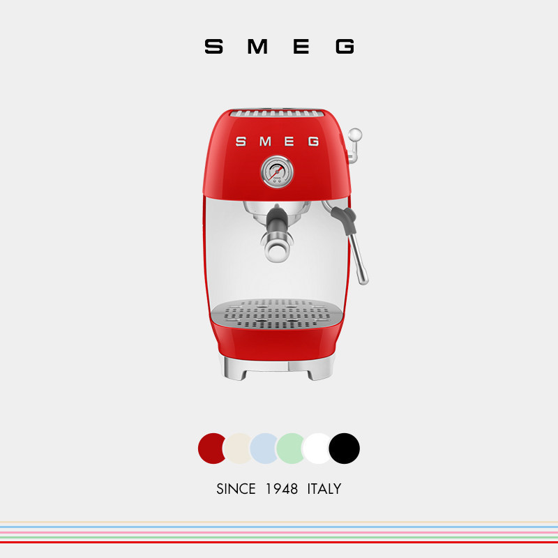 Smeg/Smeg Ecf03 Italian Coffee Machine with Cold Brew, Rapid Heating, Semi-Automatic Steam, and Integrated Milk Frother Smeg/Smeg Ecf03 Italian Coffee Machine with Cold Brew, Rapid Heating, Semi-Automatic Steam, and Integrated Milk Frother