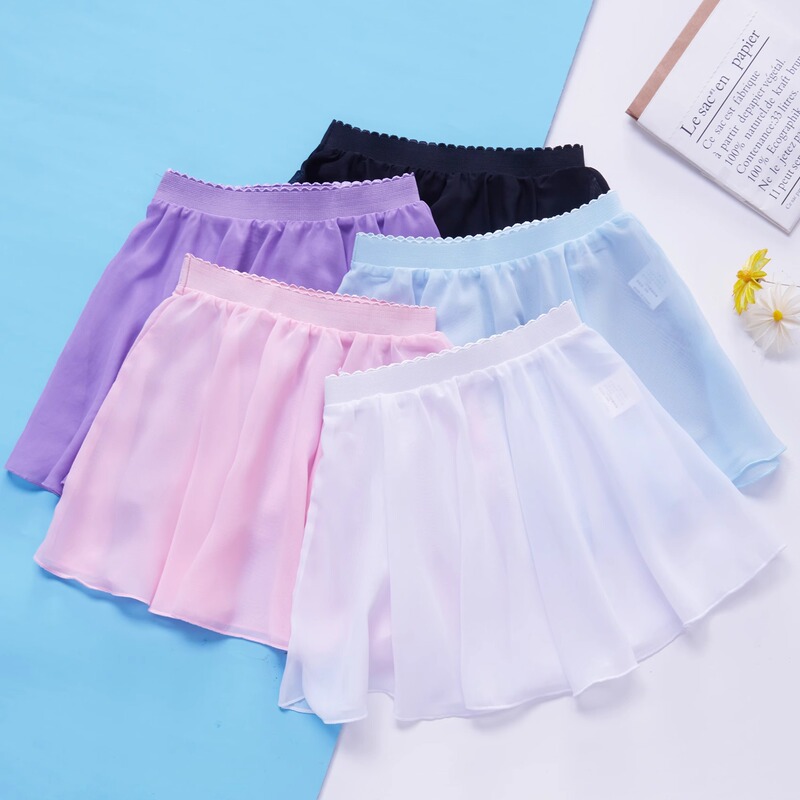 Children's Dance gauze skirt chiffon skirt ballet apron lace-up Chinese dance grading outside dance skirt