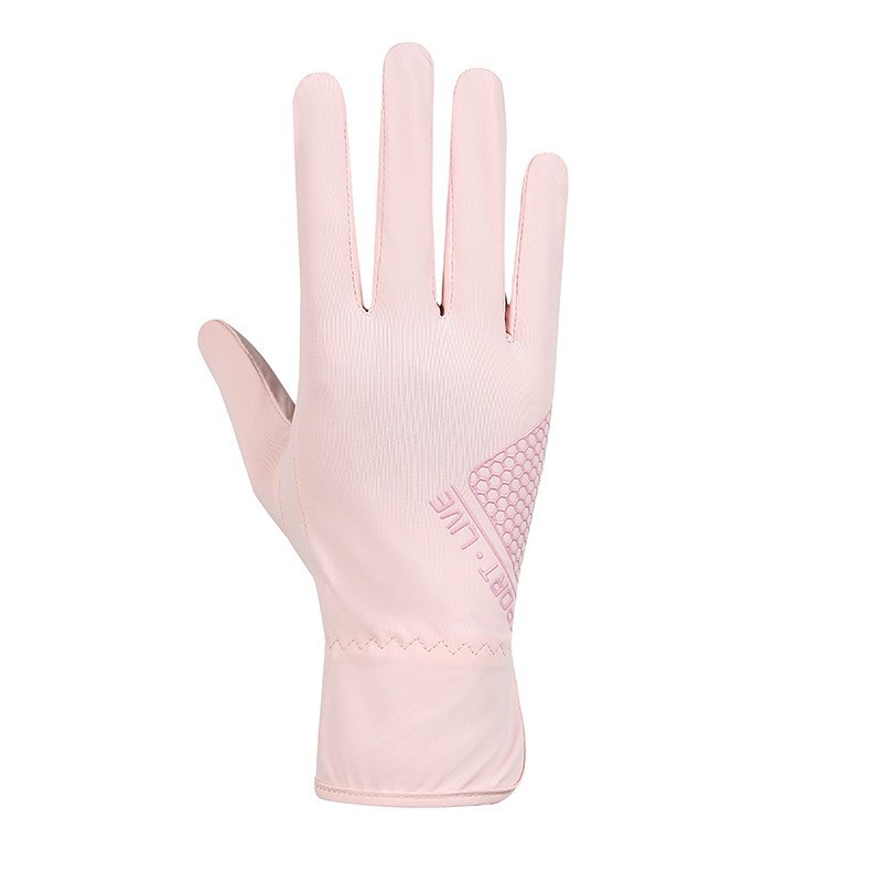 Guantes de protección solar para mujer verano al aire libre conducción deportiva protección solar fresco transpirable fino dedo completo guantes de pantalla táctil