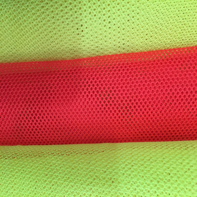 厂家直供 交警布荧光中孔 网布针织网眼布 现货供应