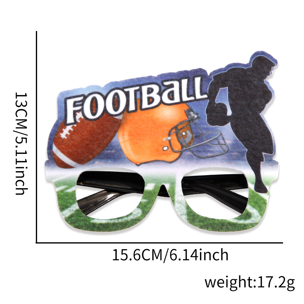 Transfronterizo nuevo Super Bowl rugby gafas fans animar apoyos fútbol americano Olive Festival gafas marco
