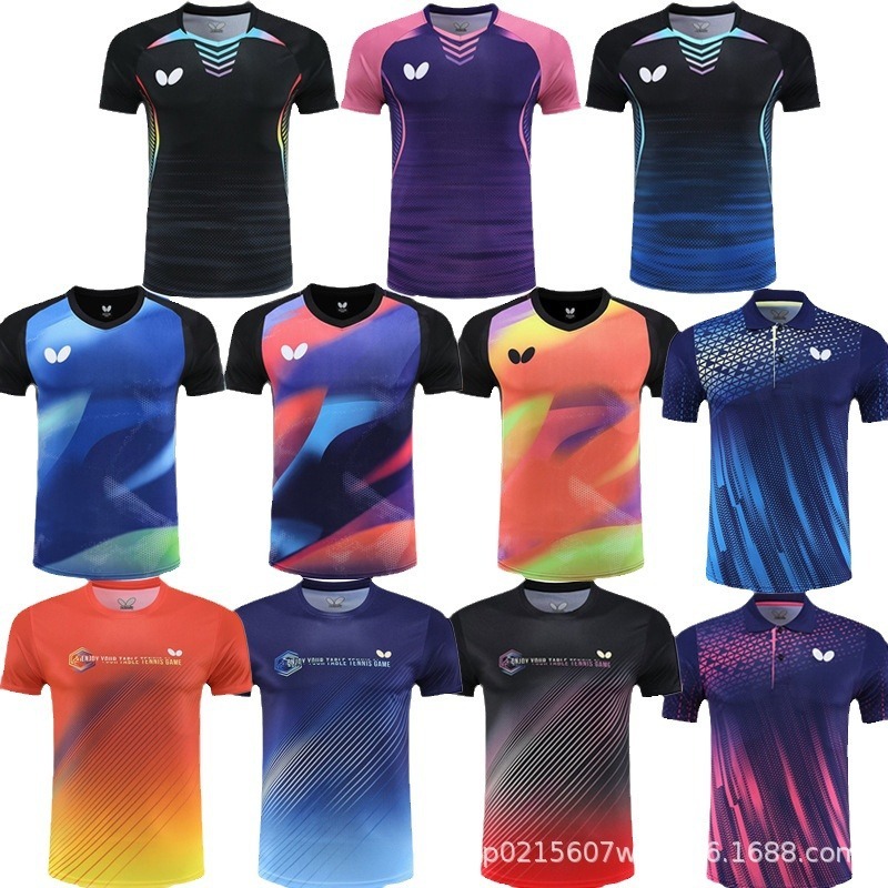 夏の秋の蝶の新型卓球服は汗を吸います。|undefined