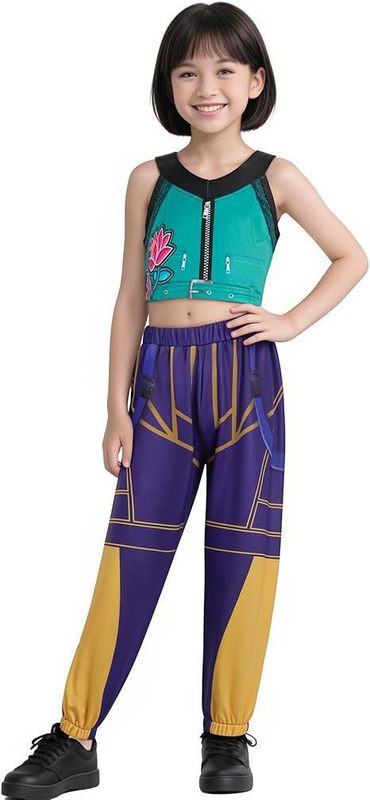 新款跨境K-POP猎魔女团cos服鲁米佐依米拉恶魔猎人万圣节演出服装|undefined
