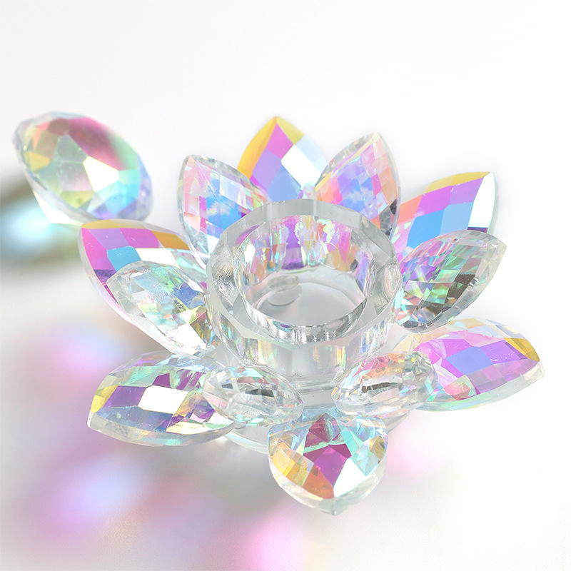 Nuevo producto transfronterizo Nail Art Lotus Crystal Cup con tapa Taza de mezcla líquida de cristal fantasma de alta transparencia