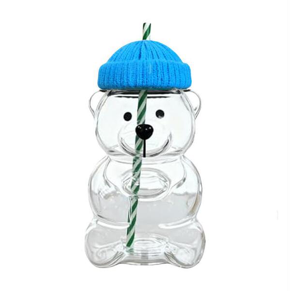 A Foreign Trade Christmas Little Teddy Bear Shaped Transparent Glass…