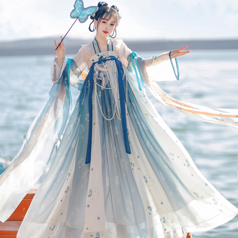 Ancient-Style Women's Hanfu Original Chinese Style Qi-Xiong Ruqun Summer Ultra-Fairy and Elegant Daily Wear with Han Elements 2026 Summer Model