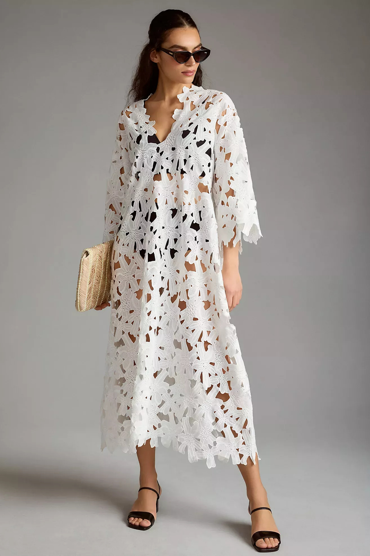 Long Top Length Women's Solid Color Sexy Cover Ups