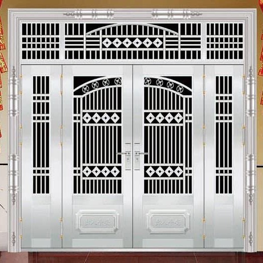 304 Stainless Steel Door for Self-Built Houses, Double-Opening Rural Glass Door, Household White Steel Rose Entry Anti-Theft Door 304 Stainless Steel Door for Self-Built Houses, Double-Opening Rural Glass Door, Household White Steel Rose Entry Anti-Theft Door