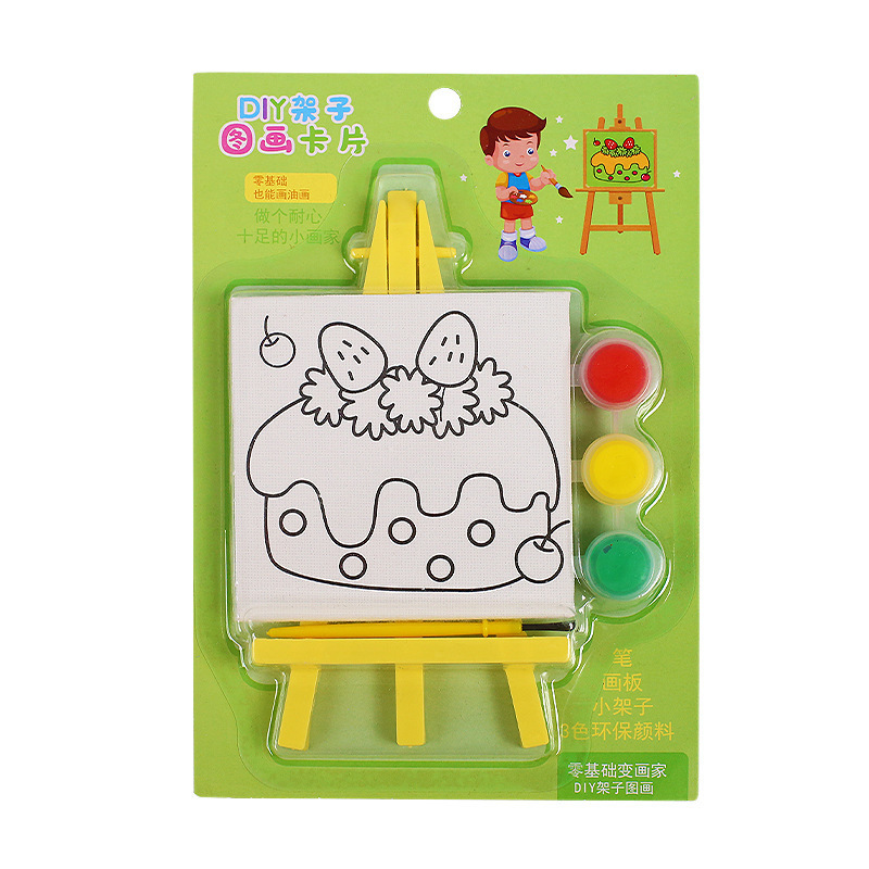 卡通架子画儿童绘画美术幼儿园创意手工礼品套装油画地摊玩具批发|undefined