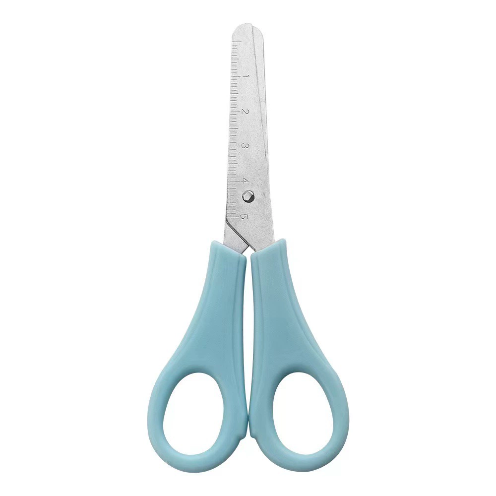 Ruler scaled, scissors for students, children's safe origami, DIY, (Physicals)