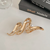 Metal advanced elegant shark, hairgrip, crab pin, brand big hair accessory, high-quality style, South Korea