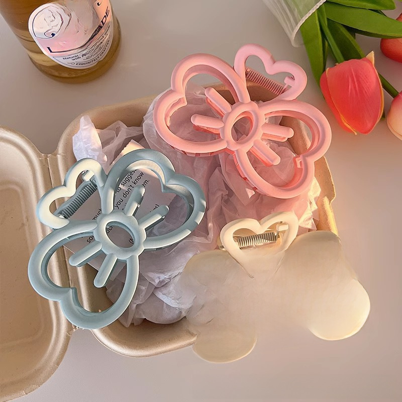 Dolce e carino fiocco per capelli donna posteriore testa updo fermaglio per capelli grande temperamento squalo fermaglio per capelli fermaglio copricapo_voghion.com