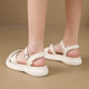 Rhinestone One-Line Buckle Sandals for Women's Summer Outer Wear 2025 New Style for Work Without Tired Feet Soft Sole New Roman Sandals