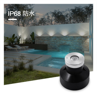 LEDIP68 stainless steel small underground lamp embedded underwater lamp 1W2W3W aquarium pool concealed swimming pool lamp