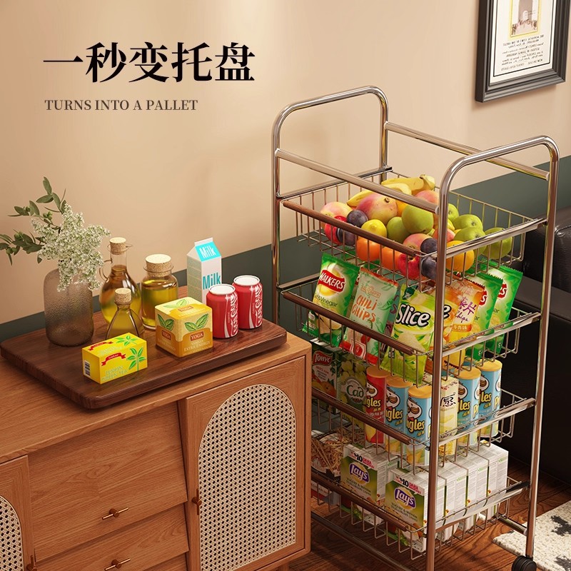 Estante de libros móvil de estilo medieval estante de suelo sala de estar contra la pared integrado armario de almacenamiento multicapa almacenar carro pequeño