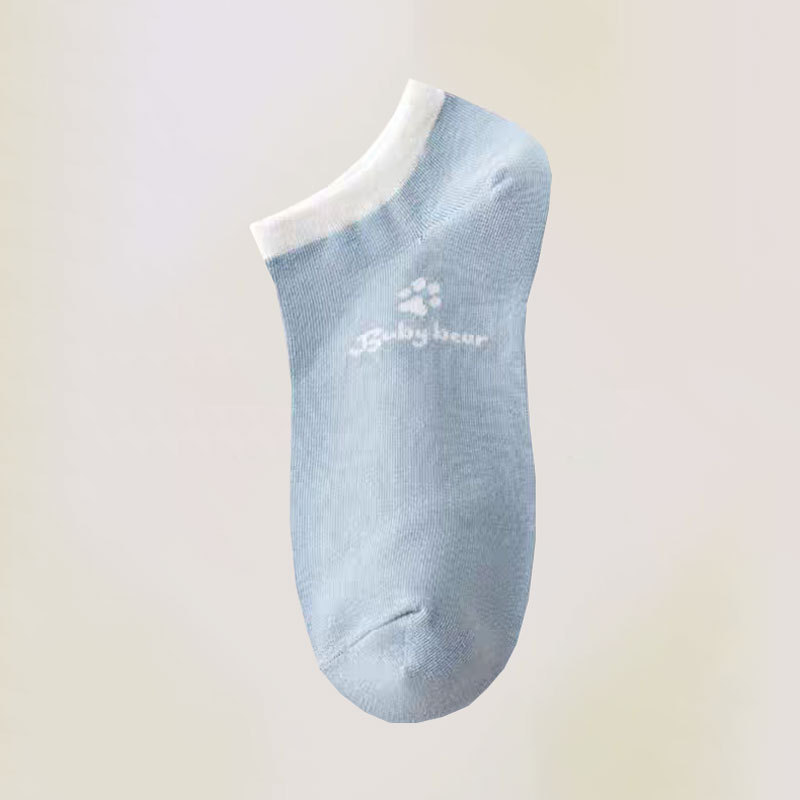 Oso media pantorrilla calcetines para niñas ins moda japonés lindo primavera y verano calcetines de algodón medias Corea del Sur verano Delgado calcetines blancos
