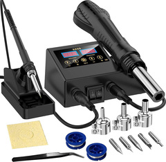 SMD Rework Hot Air Desoldering Station Hot Air Gun Desoldering Station Combo 8898 Lead-Free Soldering Iron Handle Repair