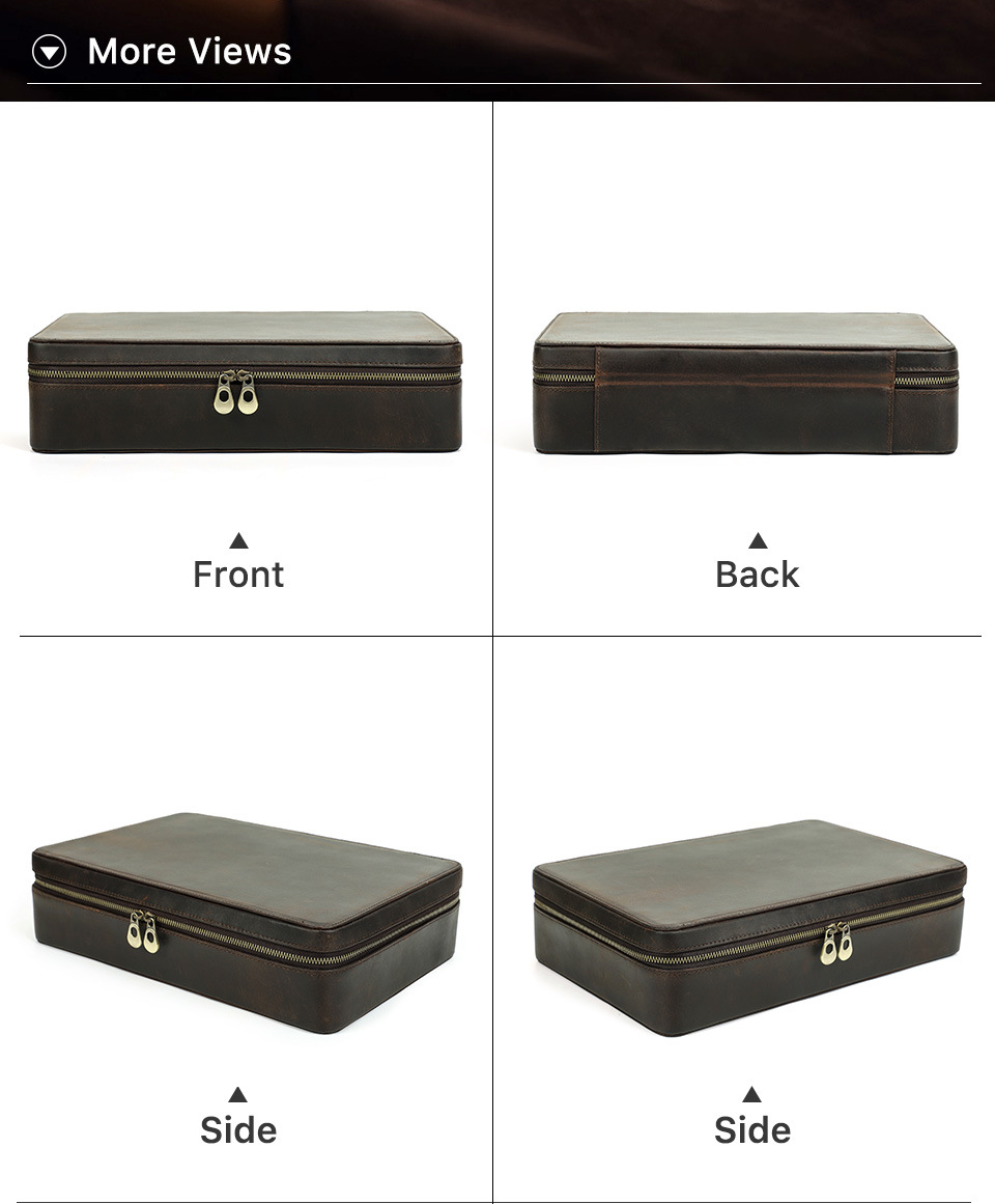 Vintage Leather Watch Box - Image 6