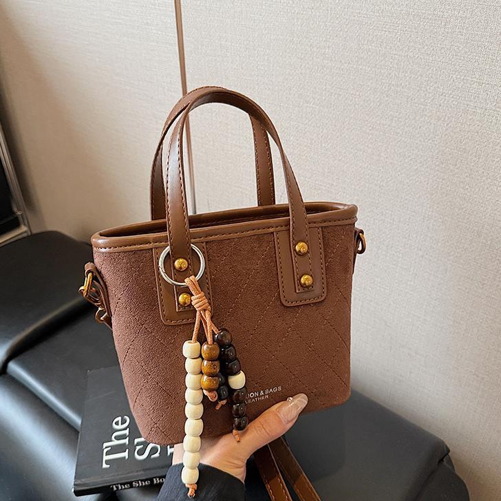 Cross-Border Retro Suede Bucket Bag For Women 2025 New Arrival Versatile And Stylish