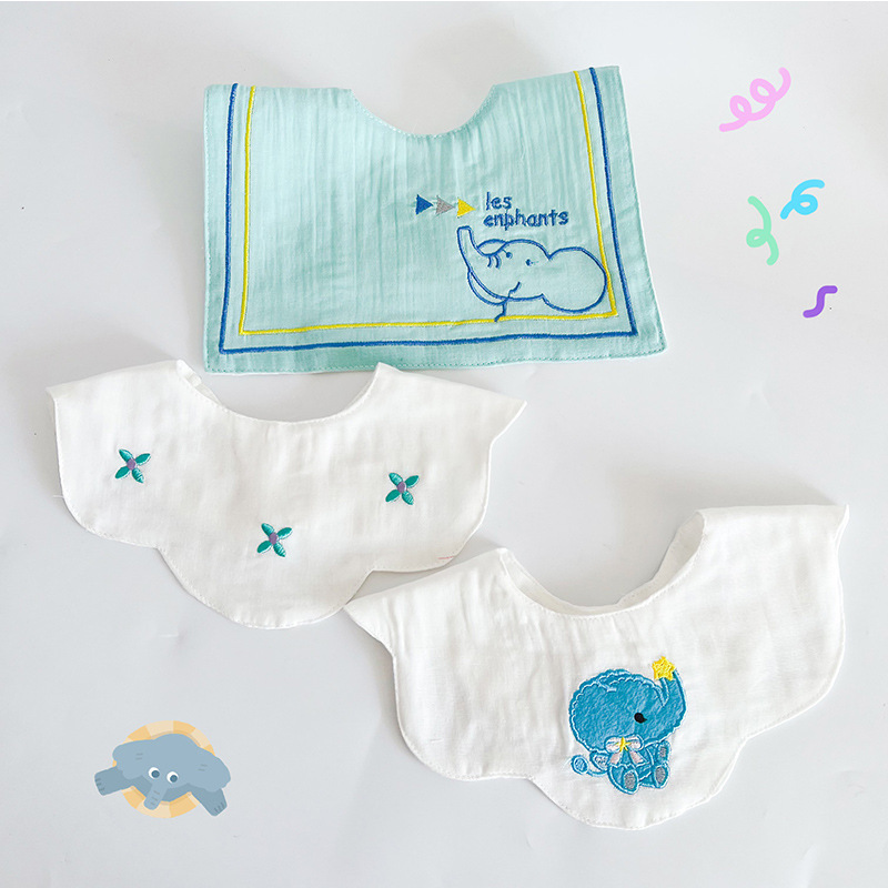 4 gauze blue four-cornered elephant combination