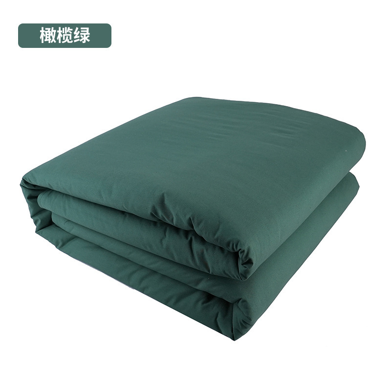 Quilt Cotton Quilt Military Green Student Dormitory Quilt Emergency Civil Military Training Quilt Quilt