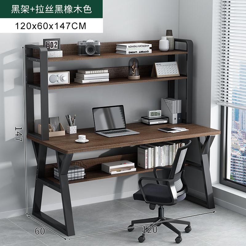 120x60cm 더블 솔질 블랙 오크 블랙 프레임