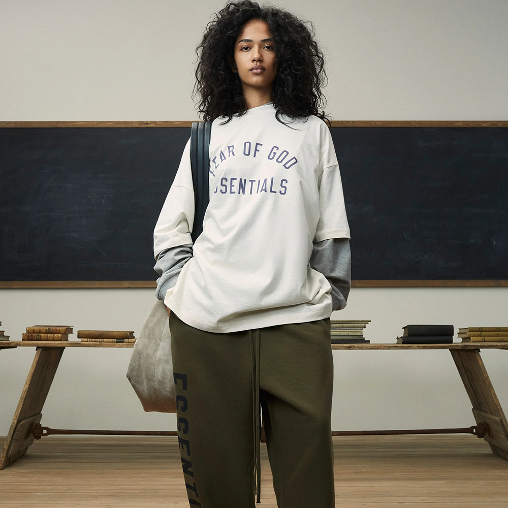 ESSENTIALS nuevo estilo de verano americano de moda casual letras impresas camiseta de manga corta para hombres y mujeres parejas