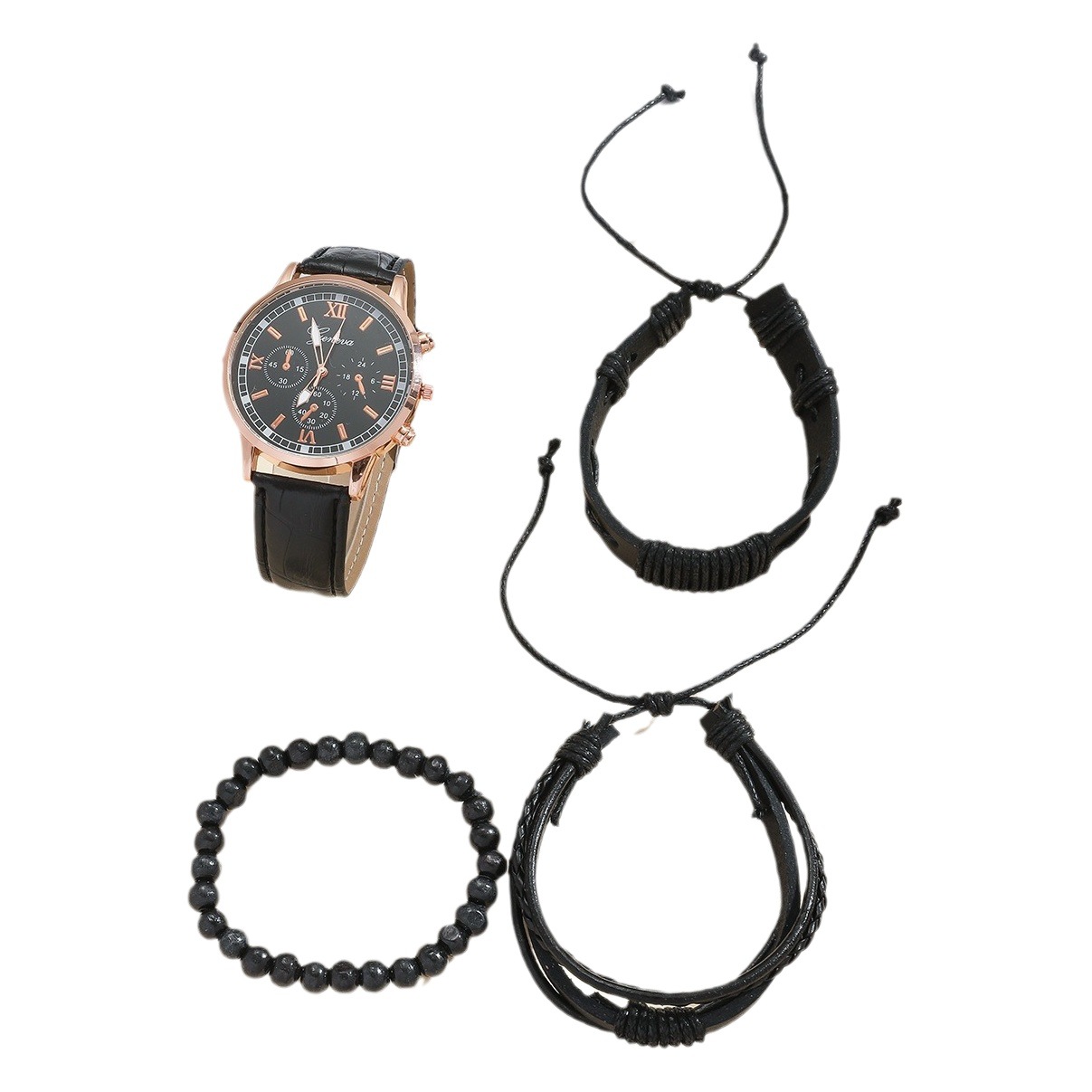 Reloj de pulsera de cuero para hombre, nuevo, moderno, de fábrica, estilo empresarial, sencillo y a la moda, venta al por mayor en stock.