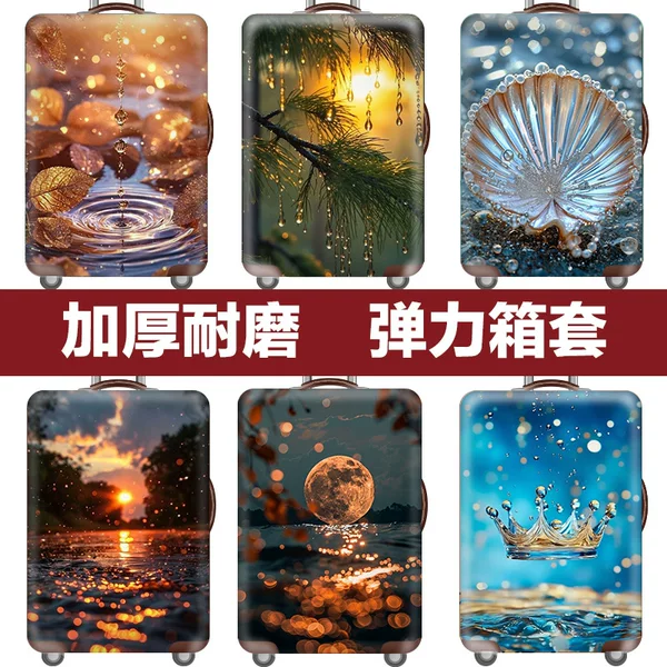 Luggage Cover Suitcase Trolley Case Protective Cover Dust Cover Elastic 20/24/26/28/ 30inch Thickeneded and Wear-Resistant