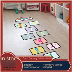 數字跳格子兒童遊戲創意卡通牆貼客廳地貼地面裝飾牆貼畫