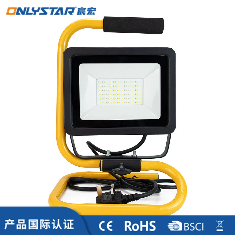GS-4805 Мощный Промышленный Портативный прожектор с прямой зарядкой на открытом воздухе на строительной площадке, аварийная проекция сильного освещения