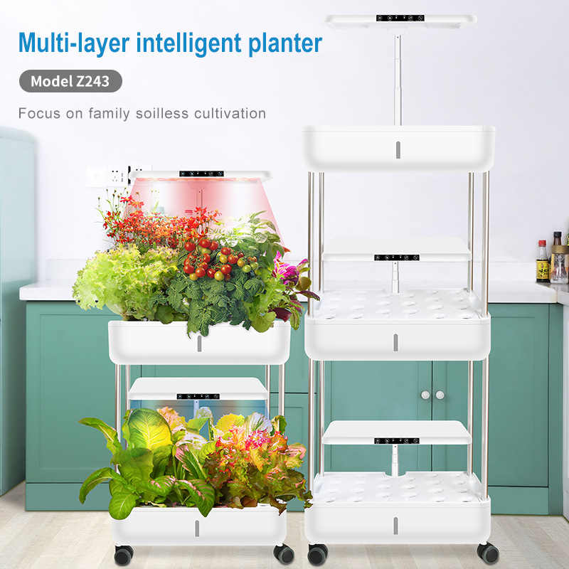 跨境水培蔬菜多层种植机室内无土栽培架种菜机种植箱智能种菜机