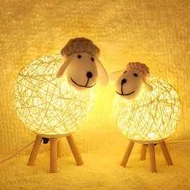 创意小羊小夜灯智能语音手机app控制卧室氛围灯可爱儿童定时台灯