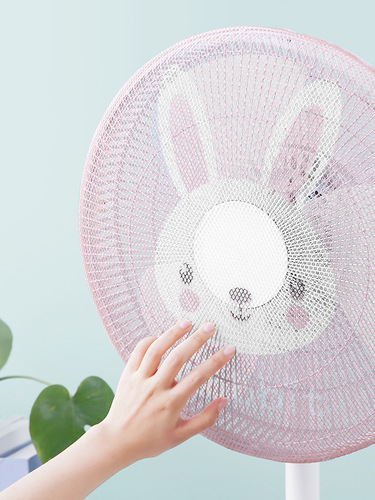Cartoon electric fan protective cover child safety anti-pinch round mesh cover floor-standing mesh fan cover protective cover
