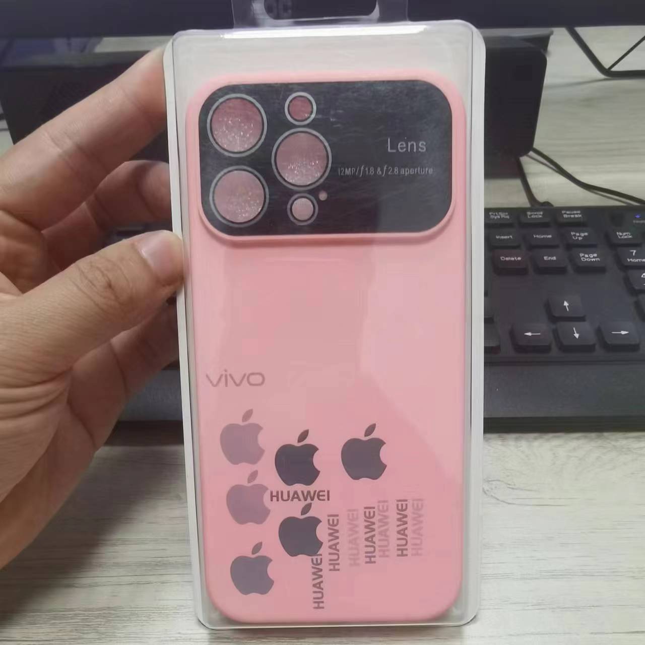 华强北苹果华为OPPO硅胶手机壳Logo不伤外透明包装紫外激光打标机
