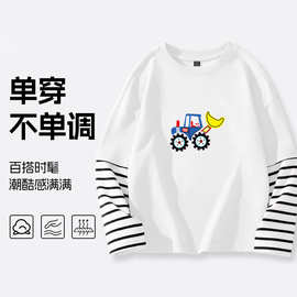 男童纯棉短袖T恤2025新款童装儿童宝宝衣服夏季半袖夏装痞帅