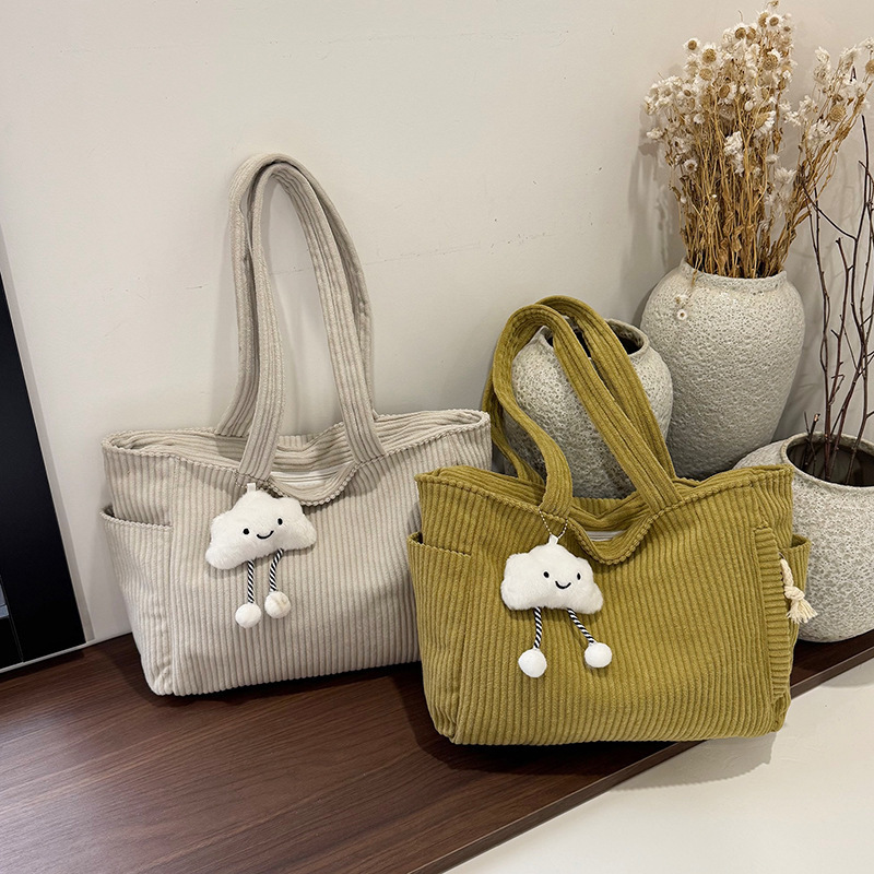 Women's Bags 2026 New Large-Capacity Women's Shoulder Bag Cross-Border Corduroy Thickened Women's Tote Bag Women Bags Women's Bags 2026 New Large-Capacity Women's Shoulder Bag Cross-Border Corduroy Thickened Women's Tote Bag Women Bags